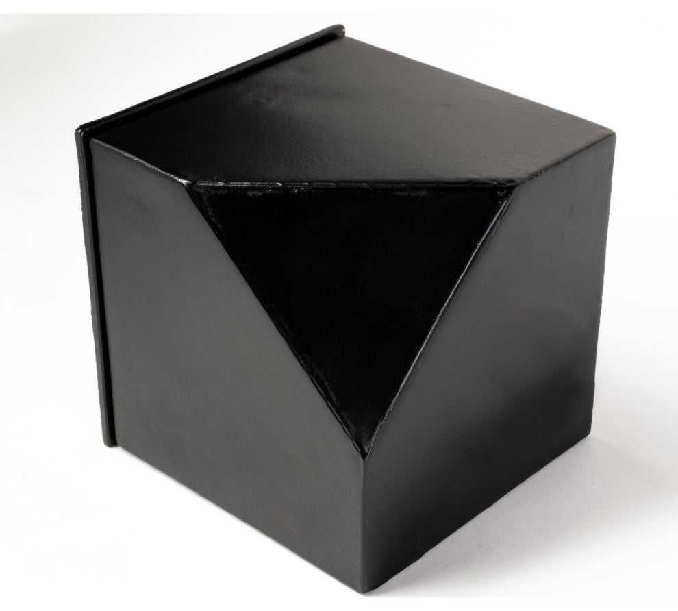 Ralph II Black Metal Cube Table Clock