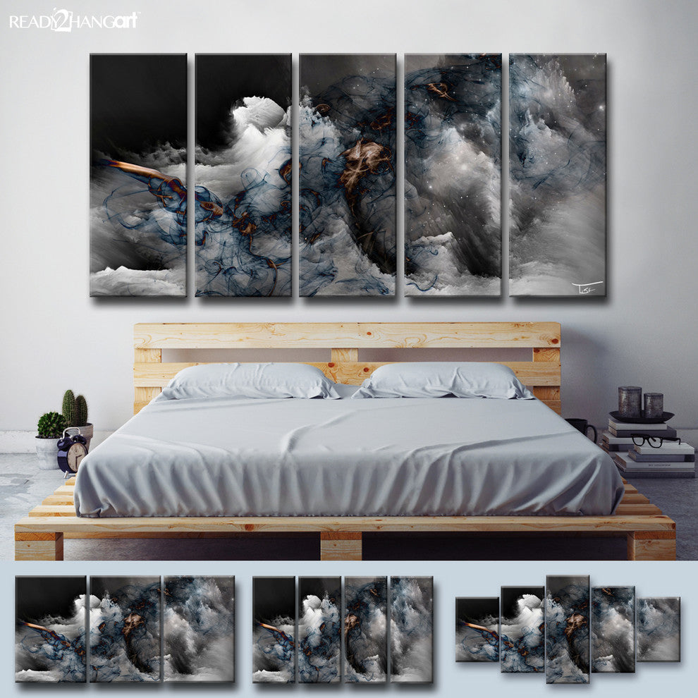 Ready2HangArt 'Glitzy Mist XXXVI' by Tristan Scott, 30"x60", 5 Piece Set
