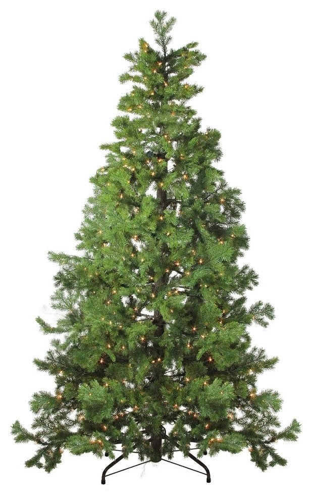 6.5' Pre-Lit Pine Artificial Christmas Tree Clear Dura-Lit Lights