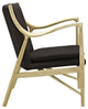 Modern Natural Brown Makeshift Upholstered Lounge Chair