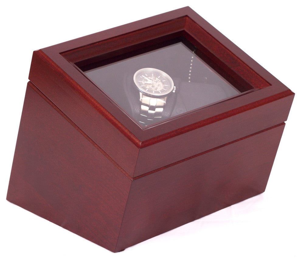 The Admiral, Double Watch Winder in Solid Cherry Featuring 4 Winder Programs, Ma