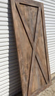 Vintage Sliding Barn Door Full "X" Barn Door Weathered Finish