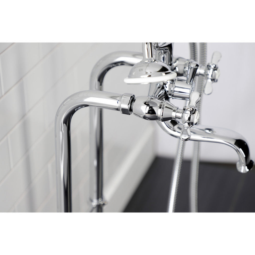 CCK246K1 Freestanding Tub Faucet Package With Supply Line, Polished Chrome