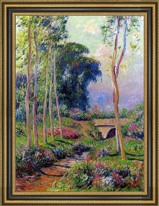 Henri Moret Row of Large Poplars Framed Premium Canvas Print, 18"x24"