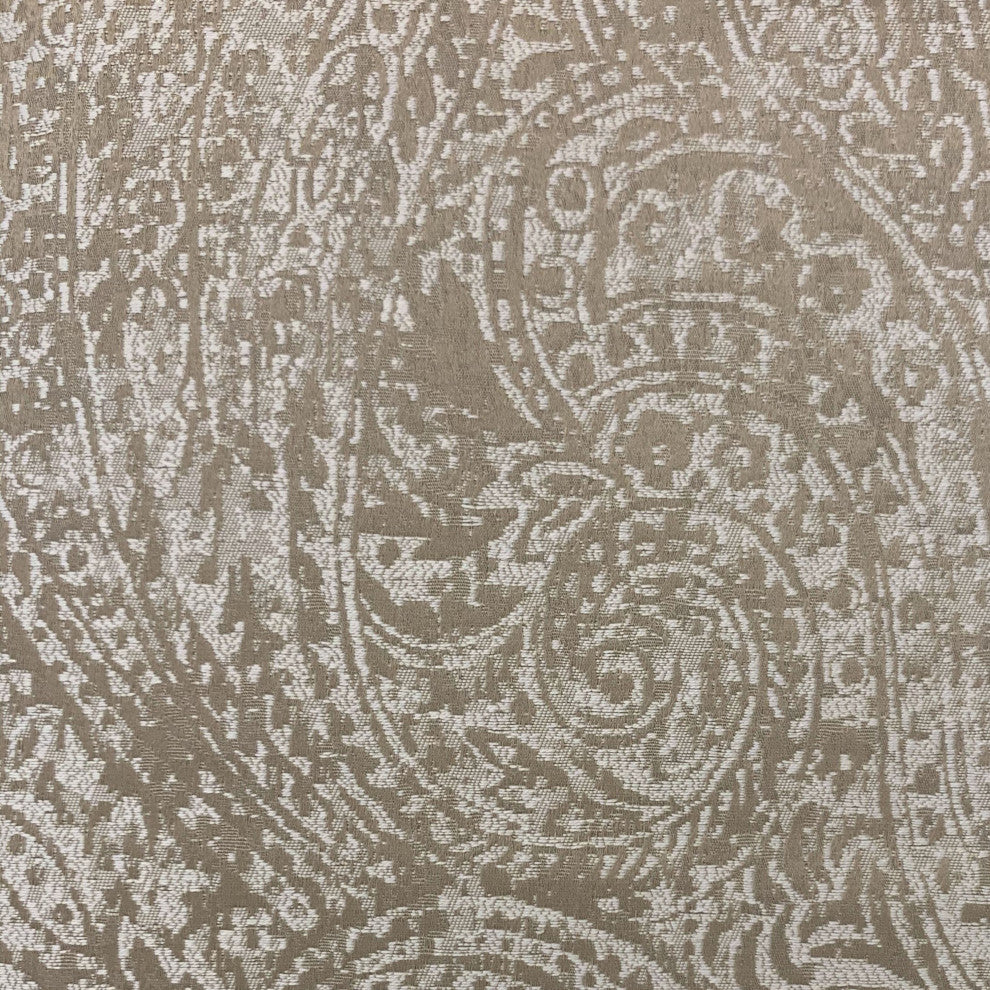 Plutus Brown Natural Leaf Jacquard Luxury Throw Pillow, 24"x24"