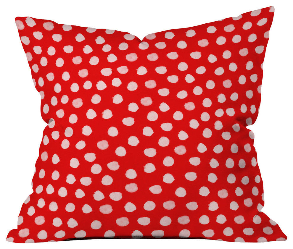 The Lady Of Shalott Red Outdoor Throw Pillow, 20"x20"