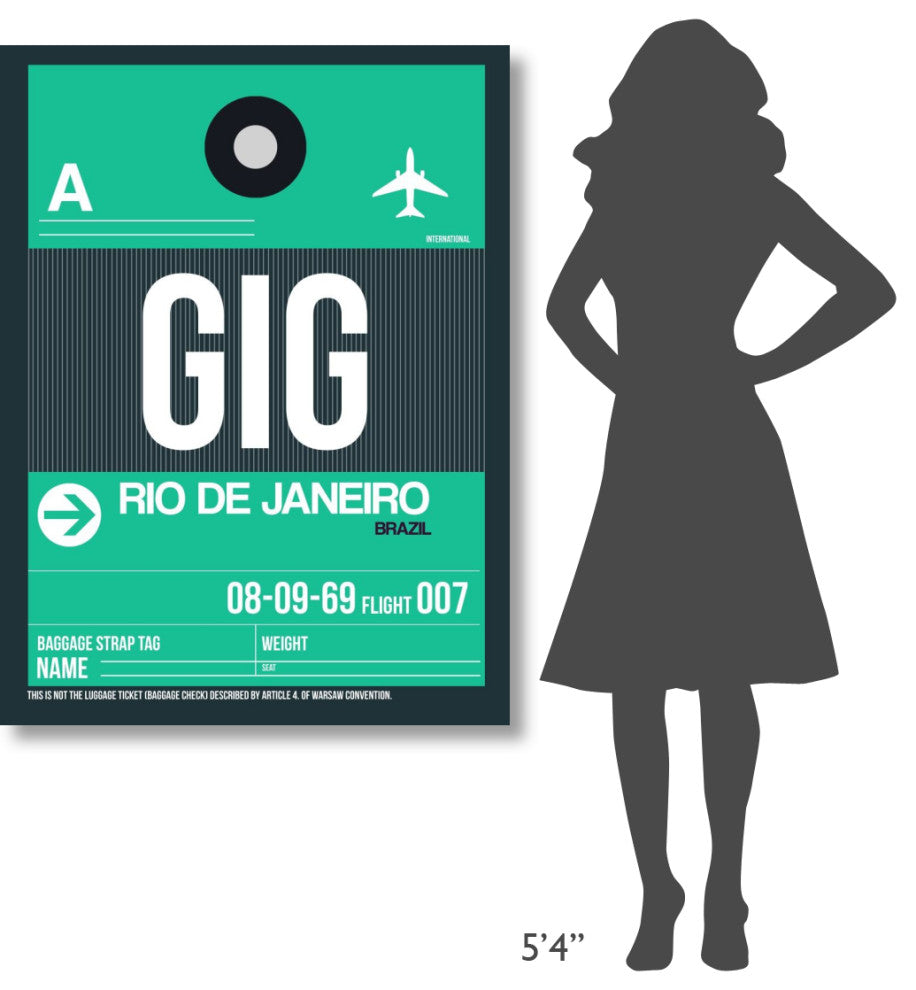 "GIG Rio De Janeiro Luggage Tag 1" Fine Art Print