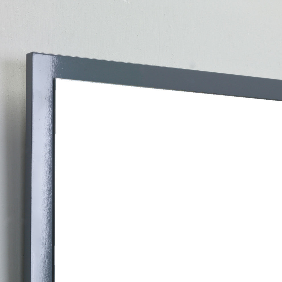 Eviva Reflection 24" Gray Full Framed Bathroom Wall Mirror