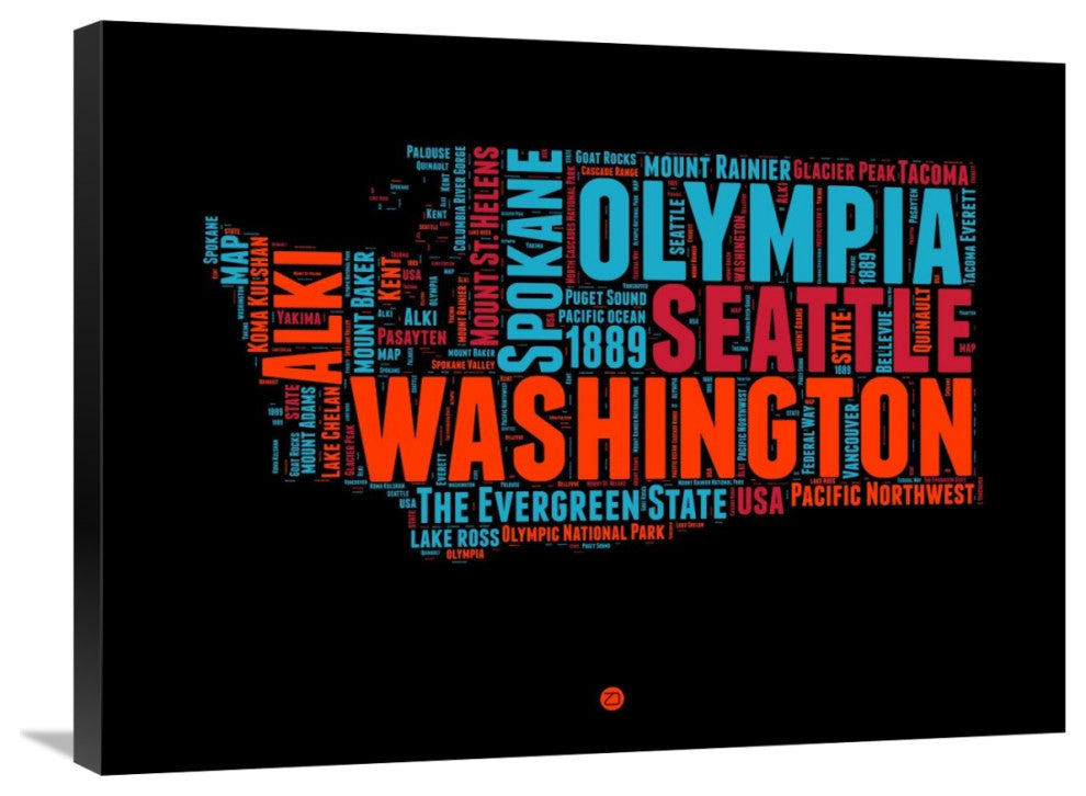 "Washington Word Cloud 1" Fine Art Print