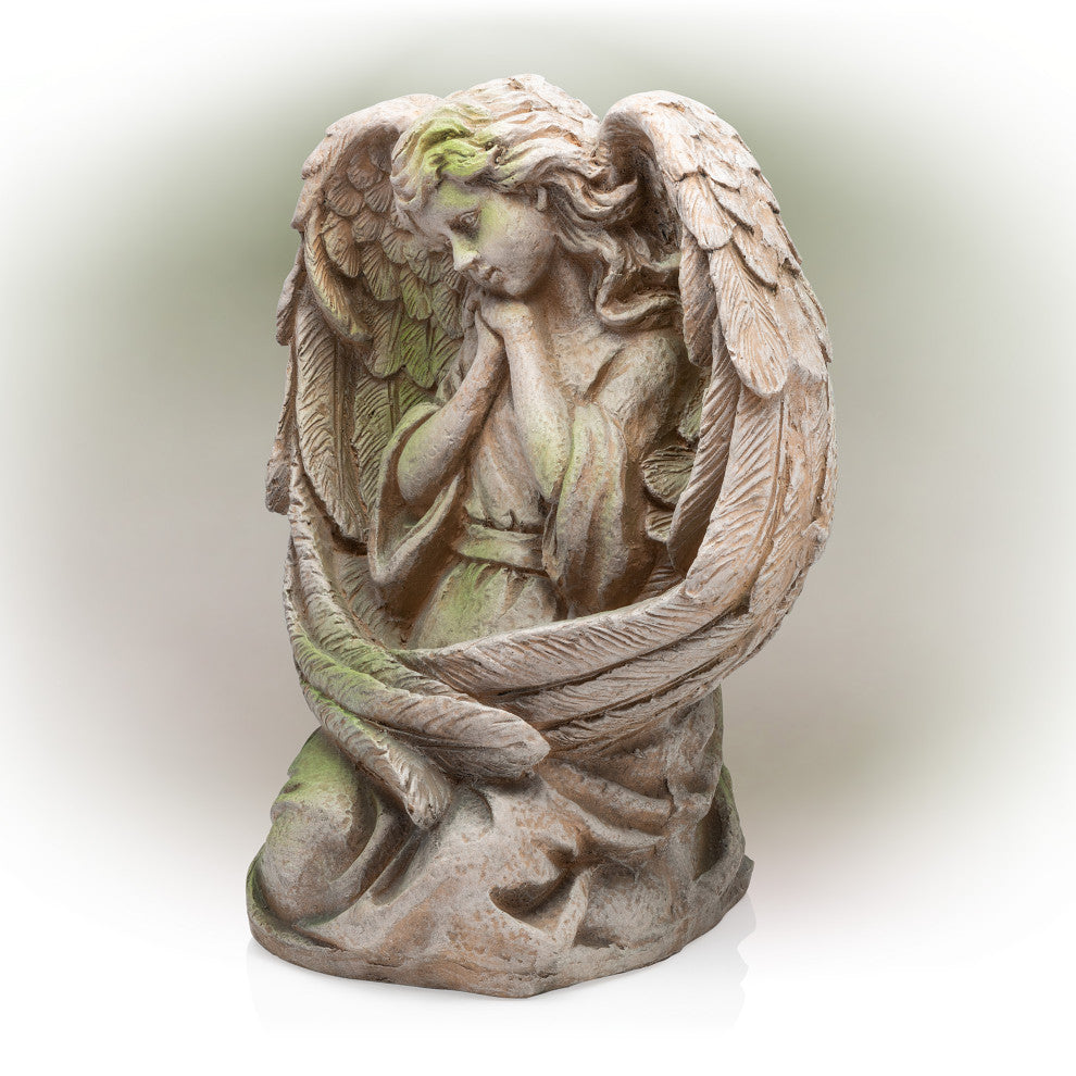 Alpine Old World Guardian Angel Statue, 19"