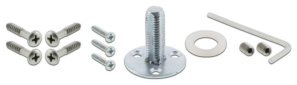 Single New York Plate With Waldorf Knob, Satin Nickel