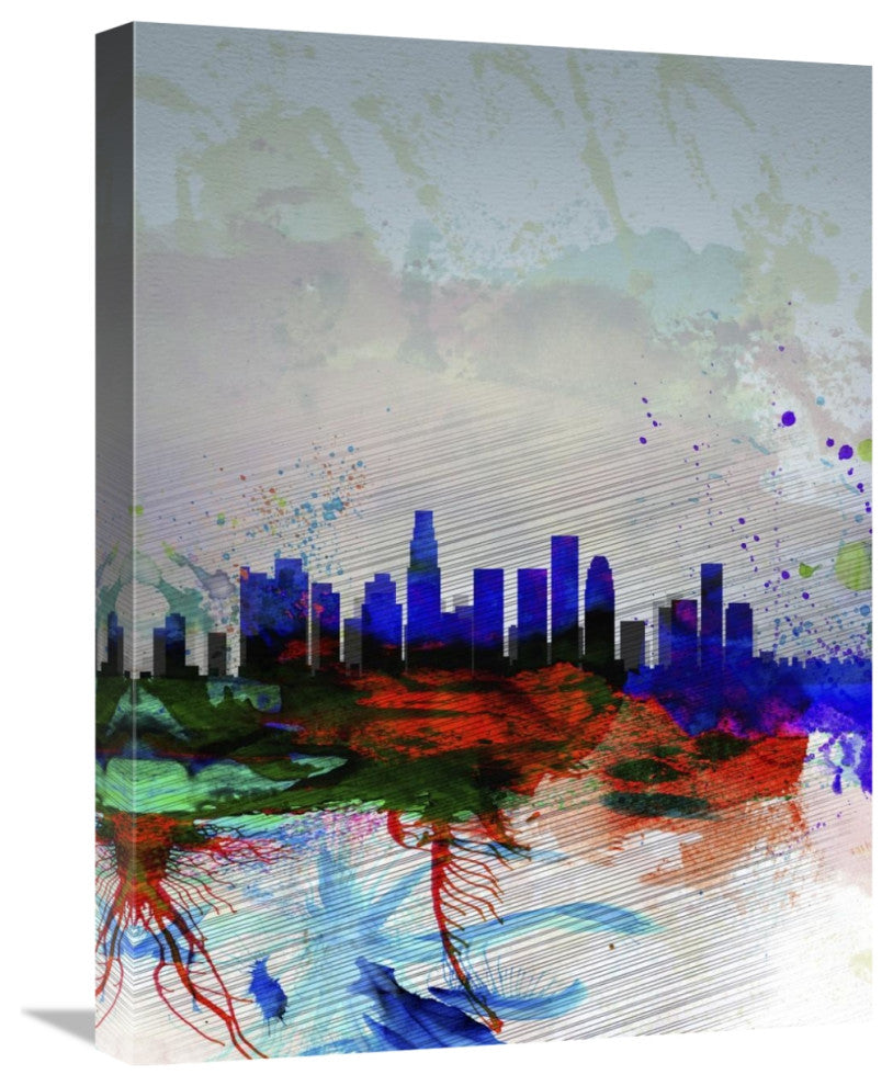 "Los Angeles  Watercolor Skyline 1" Fine Art Print