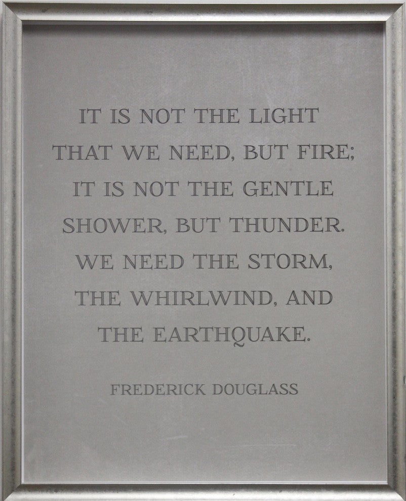 Douglass Quote, Foglihten On Gray Background