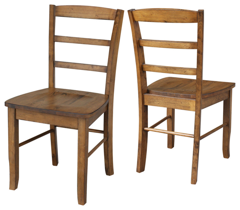 Set of Two Madrid Chairs, Pecan