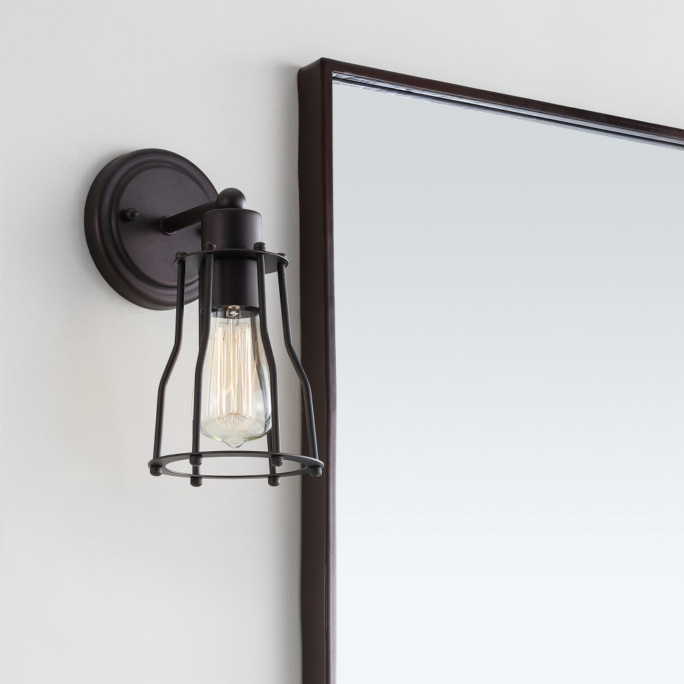 Evelyn Metal Vanity Light, Oil Rubbed Bronze, 1-Light