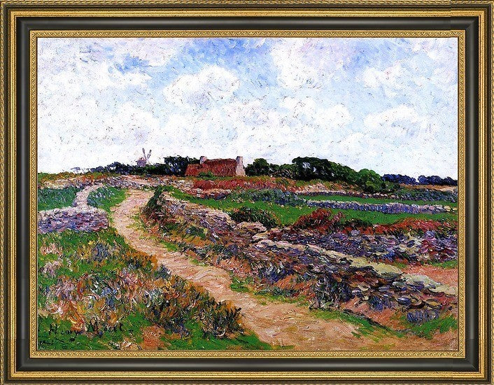 Henri Moret a Path in Clohars- Finistere Framed Premium Canvas Print, 18"x24"
