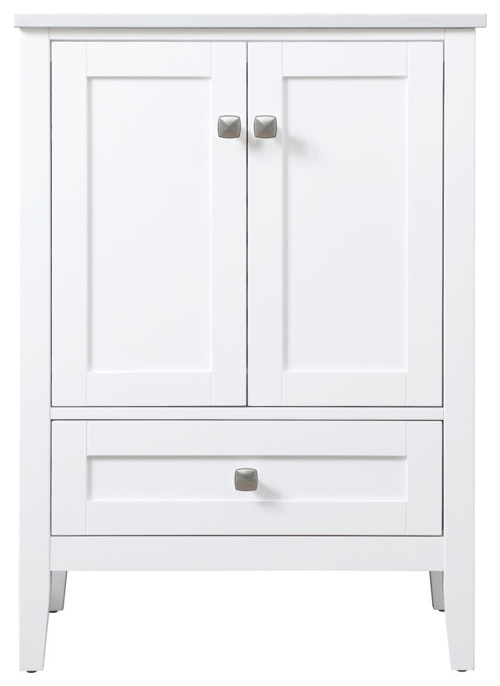 24" SIngle Bathroom Vanity, White