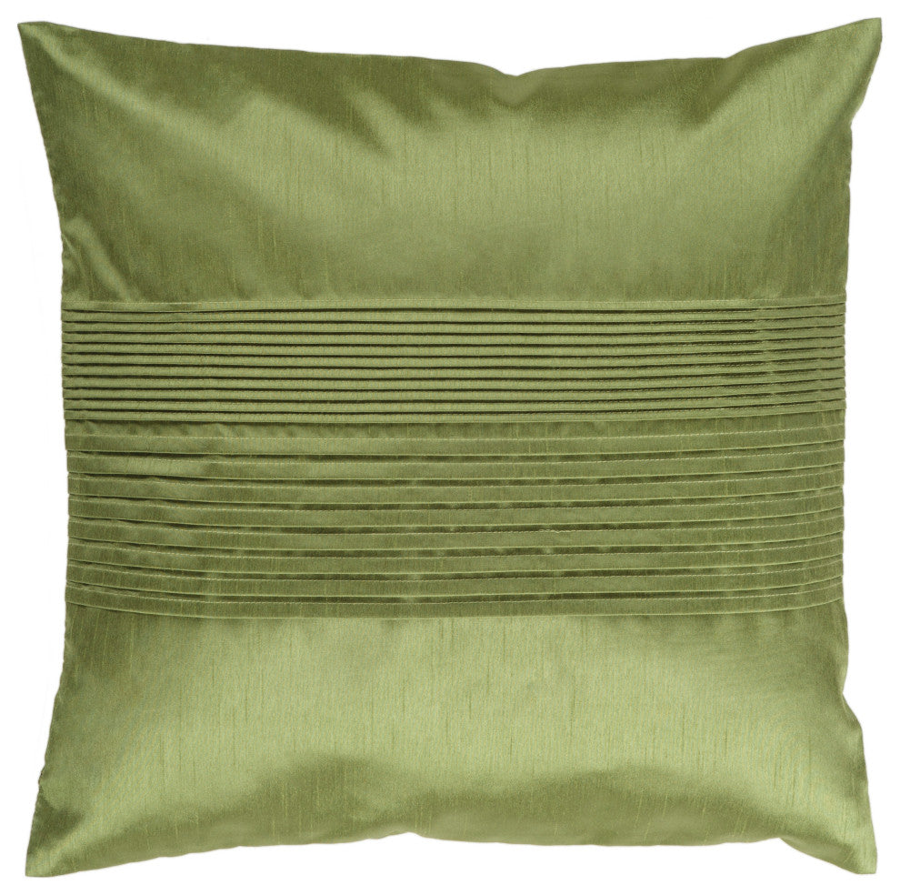 Solid Pleated Pillow 18x18x4, Polyester Fill