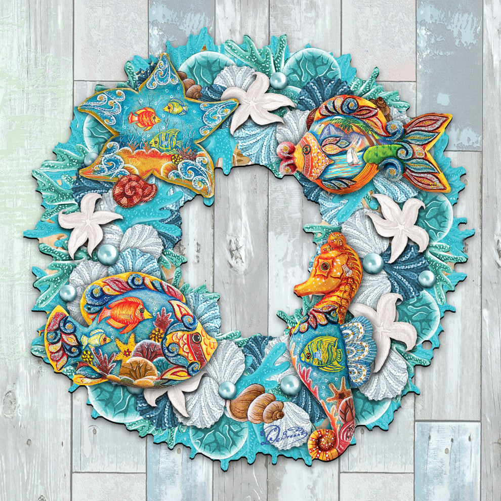Costal Sea Creatures Wreath