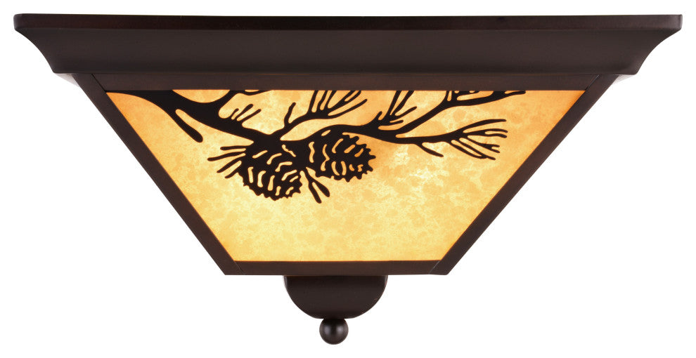 Douglas 14" Outdoor Flush Mount Warm Bronze