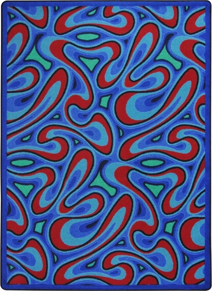 Kaleidoscope Rug, Groovy, 5'4"x7'8"