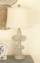 Urban Designs Fleur-De-Lis 28-Inch Heavily Distressed 2-Piece Table Lamp Set
