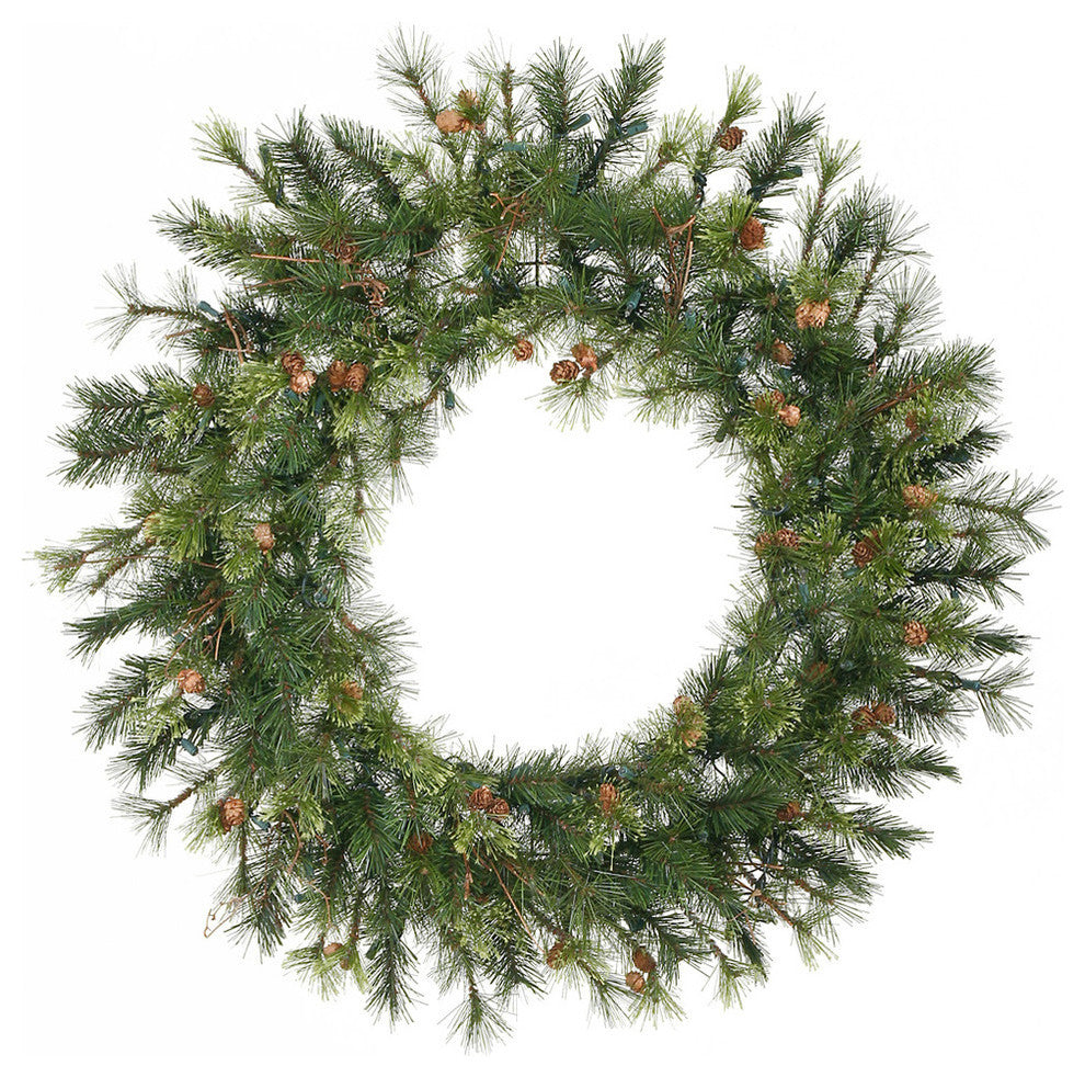 Mixed Country Pine Artificial Christmas Wreath, Unlit, 36"