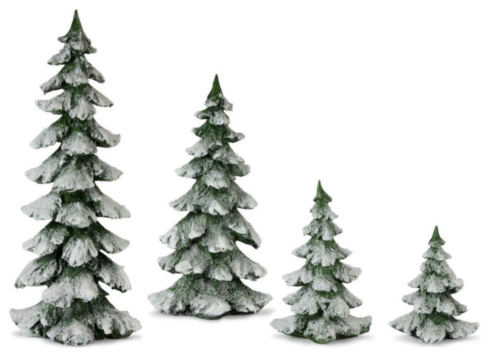 Tree (Set of 4) 6.5"H, 9"H, 13.25"H, 18"H Resin