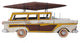 Fords Woody-Look Country Squire With Kayak Iron Model