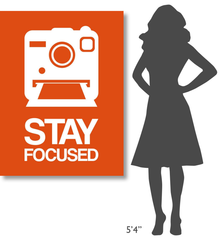 "Stay Focused Polaroid Camera Poster 3" Fine Art Print