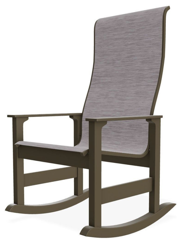 Leeward Sling Outdoor Supreme Rocker, Fossil/Beachwood