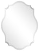 Frameless Beveled Oblong Scalloped Wall Mirror, 1"-Beveled Edge, 30"x40"
