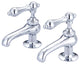 Vintage Classic Basin Lavatory Faucet, Chrome, Lever Handles