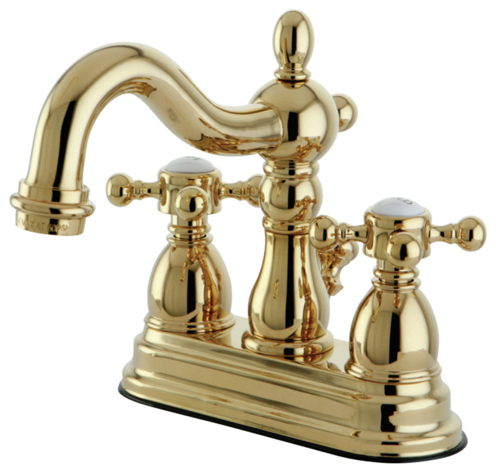 Kingston Brass 4" Centerset Bathroom Faucet, Polished Brass