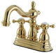 Kingston Brass 4" Centerset Bathroom Faucet, Polished Brass