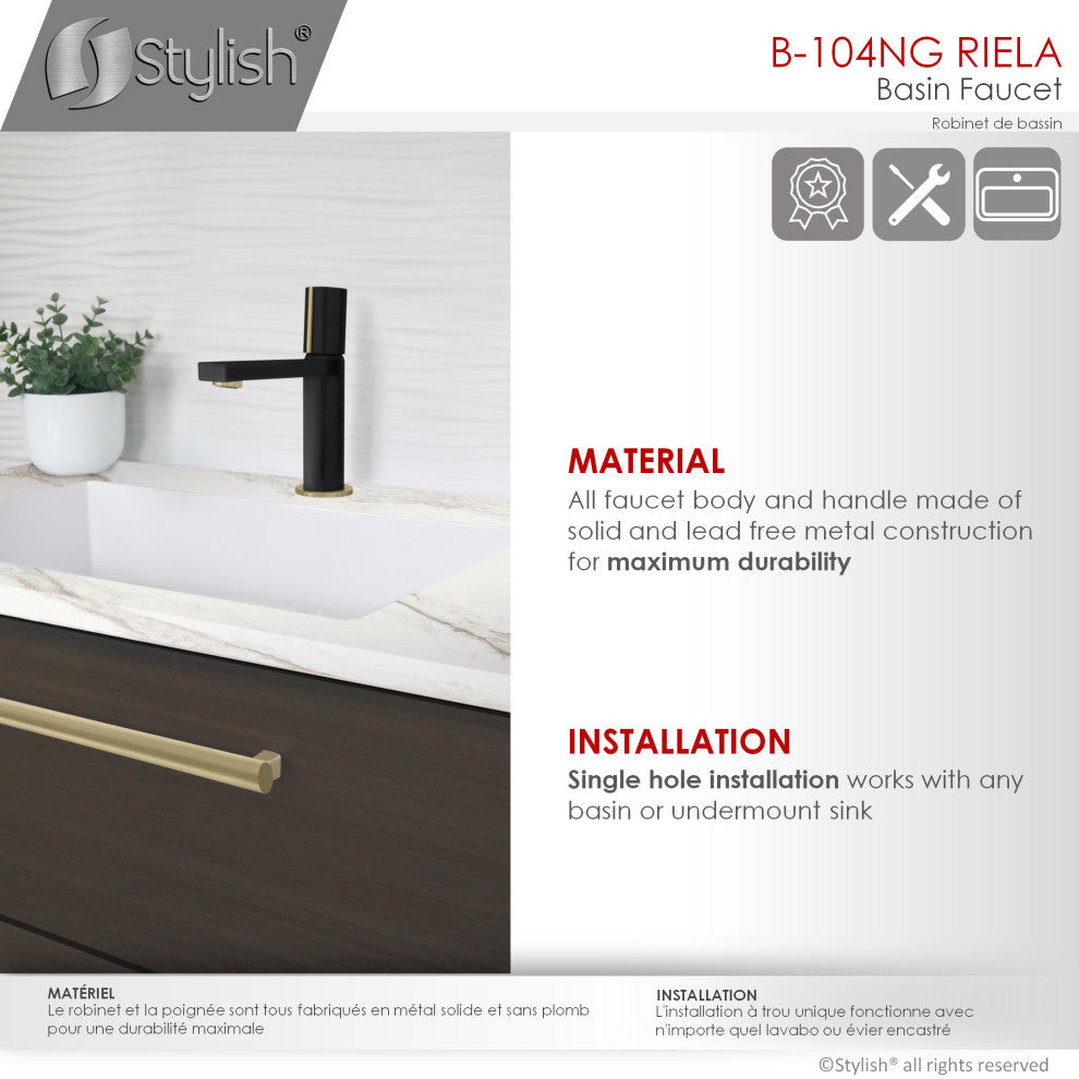 STYLISH Single Handle Modern Bathroom Faucet Basin Sink Faucet