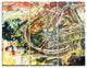 "Mountain Bike Oil Painting" Glossy Metal Wall Art, 3 Panels, 36"x28"