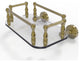 Waverly Place Wall-Mount Glass Guest Towel Tray, Unlacquered Brass