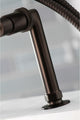Aqua Vintage 7" Deck Mount Clawfoot Tub Faucet, Oil Rubbed Bronze