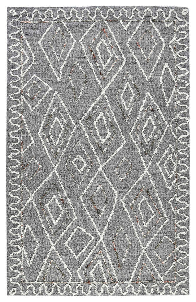 Berlin Tania Area Rug, Dark Gray, 8' x 10', Geometric