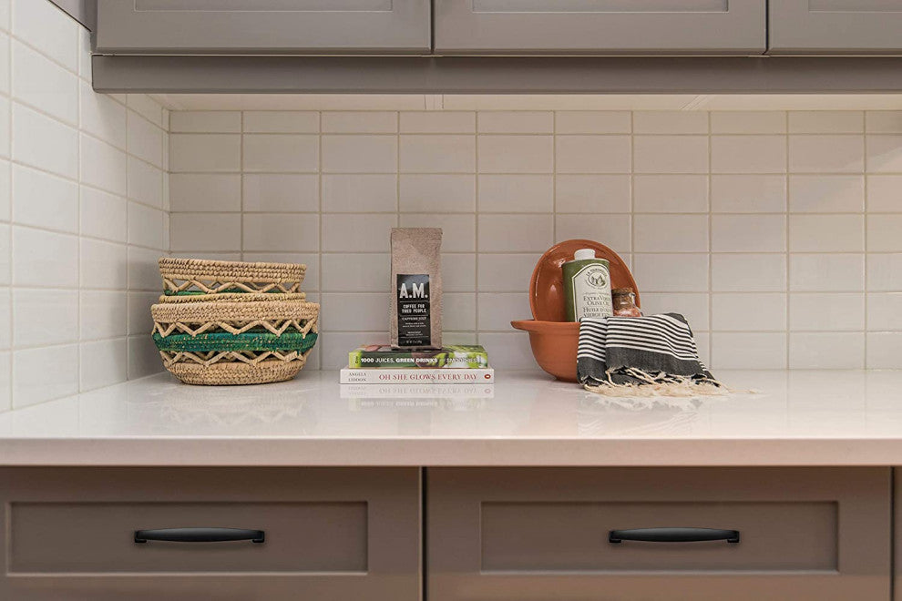 Solid 5 Inch Kitchen Cabinet Handles in Matte Black, 1 Piece Set