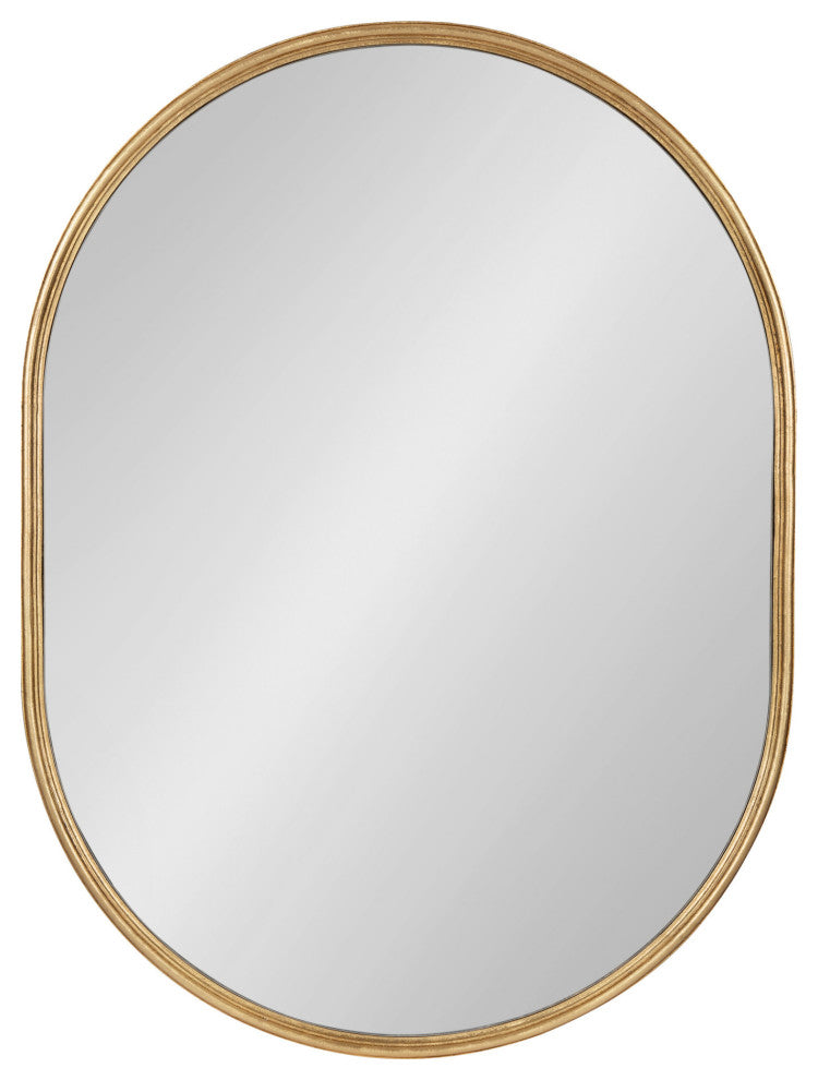 Caskill Capsule Framed Wall Mirror, Gold, 18x24