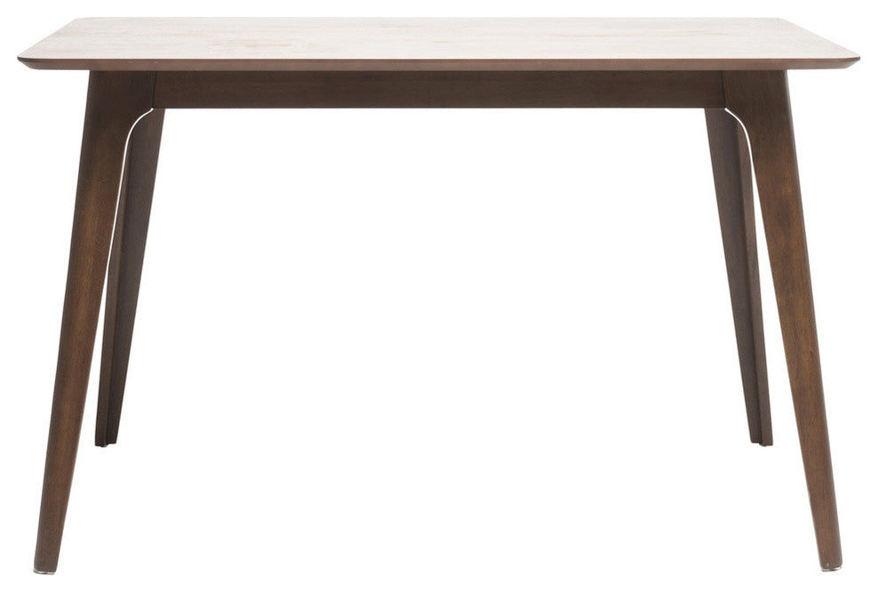 GDF Studio Elsinore Finished Wood Dining Table, Natural Walnut