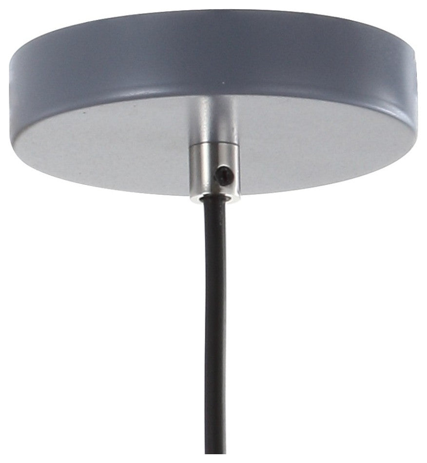 Paul 11" Farmhouse Metal LED Pendant, Gray