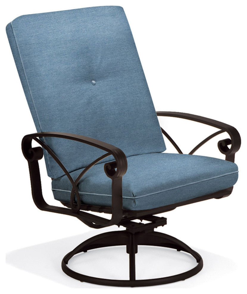 Palazzo Cushion High Back Swivel Rocker Dining Chair