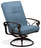 Palazzo Cushion High Back Swivel Rocker Dining Chair