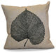 Leaf Study Floral Print Pillow, Black, 26"x26"