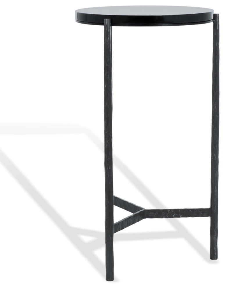 Safavieh Couture Marylou Marble Top Drink Table, Black