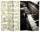 6' Tall Double Sided Music Canvas Room Divider