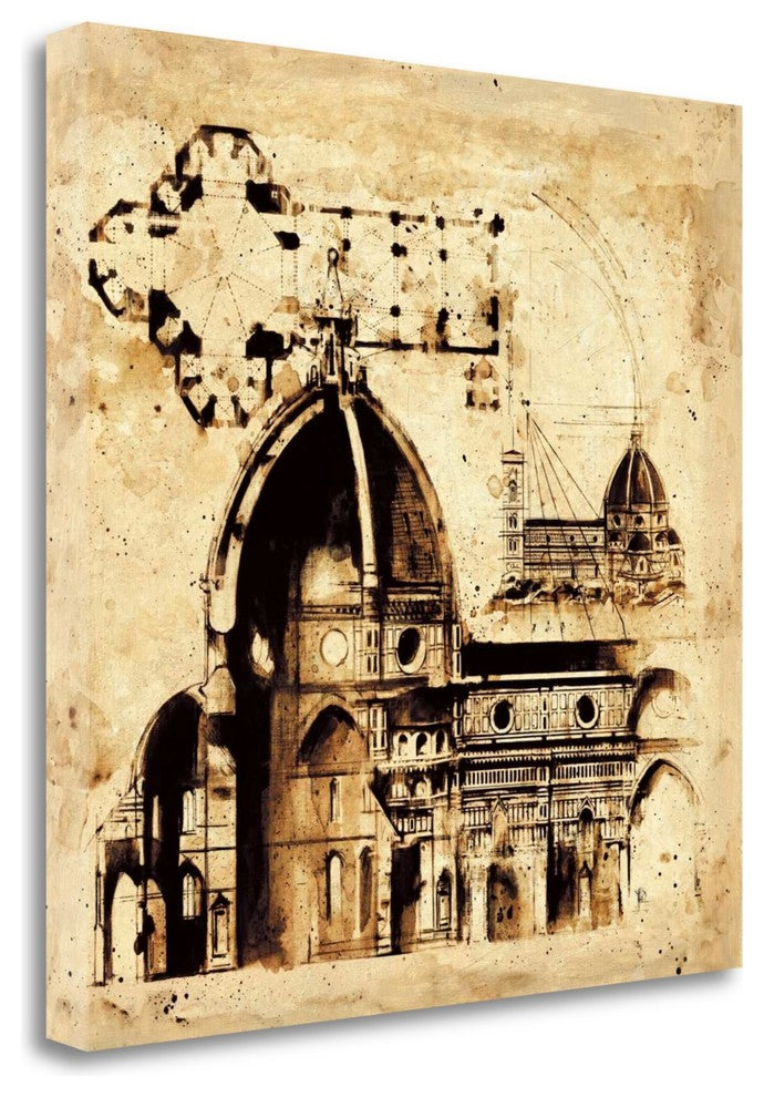 "Architectorum No. 1" By Paul Panossian, Giclee Print on Gallery Wrap Canvas